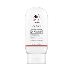 EltaMD UV Pure Face and Body Sunscreen, SPF 47 Mineral Sunscreen for Kids and Adults, Water Resistant Up to 80 Minutes, Oil Free Zinc Oxide Formula, 4.0 oz