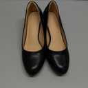 IDIFU IN2 Women's Pumps Closed Round Toe Low Block Chunky Heels Short Small Thick Heels Wedding Bridal Homecoming Work Prom Dress Shoes for Women Comfortable Cute Dressy Formal Classic Pumps Shoes (7.5)