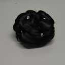 Synthetic Chignon With Diamond Clip On Hair Bun Pad Updos Round Flowers Black Brwon Color Women's Hairpiece