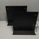 Vinyl Record Holder, 2-Pack Wall Mount Storage Shelf, Heavy Duty Metal, Fits 30 LPs, Black