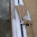 ROYMELO 30x80 Inch Glass Sliding Barn Door Slab and 5.5ft Hardware Kit Included, 5 Frosted Glass, LVL Wood Panel Covered with White Water-Proof Scratch-Proof PVC Surface, Simple DIY Assembly