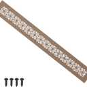 PATIKIL 16 x 2 Inch Door Air Vent Cover, Heavy Duty Aluminum Grille Ventilation Cover Louvered with Mounting Screws for Cabinet Wardrobe Door, Brown