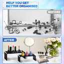 Aheroi Acrylic Risers, 8 Pcs 2 Set(7L~8L~9L) Display Risers, Black Arylic Display Stands Acrylic Shelf Riser, Display Holders for Vendor Events, Cupcake Stands, Toys Display Clear Shelves