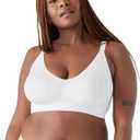 True & Co Women's Soft Form V Neck Adjustable Strap Bra ((Large) 36-38DD/DDD, White)