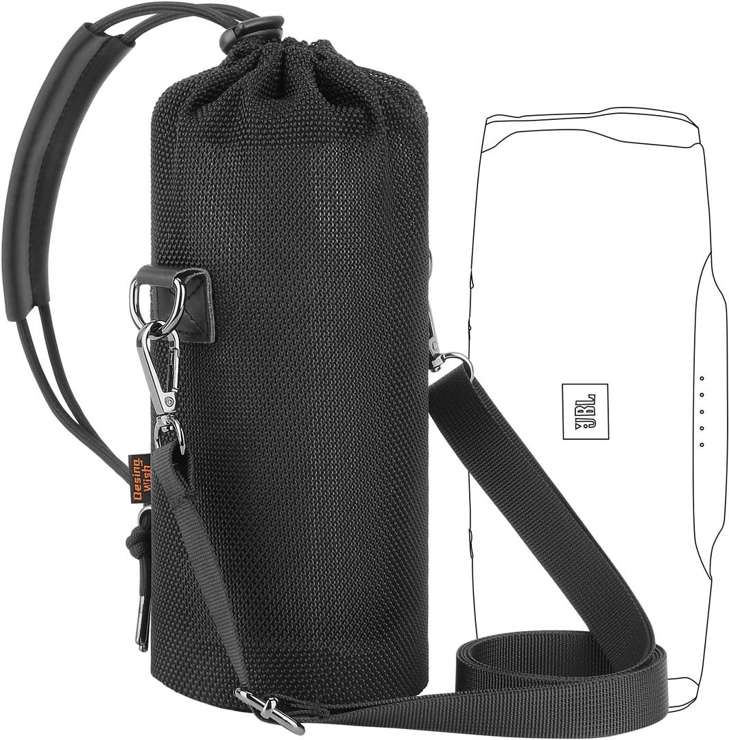 Desing Wish Speaker Carrying Case Bag Compatible with JBL Charge 3/ Charge 4/ Pulse 3 - Portable Bluetooth Speaker, Anti Scratch Speaker Protector Case Travel Speaker Pouch