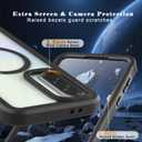 for Samsung Galaxy A36 5G Case, [Transparent & Holster Series] Belt Clip Full Body Shockproof Protective Cell Phone Cover with 2 Pack Tempered Glass Screen Protector (Black/Clear)