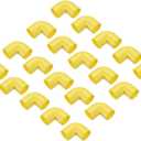 MECCANIXITY PVC Conduit Coupler 90 Degree Elbow Fittings 20mm Yellow Change Direction for Hose Electrical Conduit Pack of 20