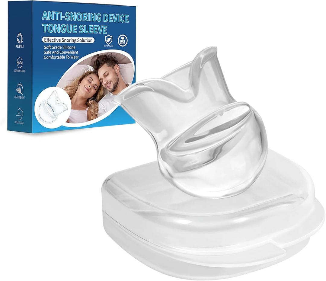 Snoring Solution - Anti Snoring Device Mouthpiece Mouth Guard for Men and Women, Tongue Retaining Snore Stopper-YT2 (Clear)