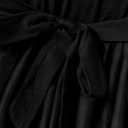 PATPAT Family Matching Outfits Set Mommy and Me Dresses Off Shoulder Midi Dress Dad and Boy Plaid Button Down Shirts (Black, XL)