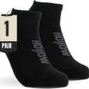 HOLLOW Alpaca No Show Socks for Men & Women, Moisture Wicking, Made in USA (Black, XL)
