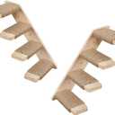 HOOBRO Cat Wall Shelves Set of 2, Wood Wall Mounted 4-Level Cat Wall Steps, Cat Wall Climber Furniture, Cat Climbing Shelves with Jute Scratching Steps, for Cat Perches and Platforms, Nature NL42CS03