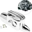 Motorcycle Rear Brake Master Cylinder Cover Fit For Harley Touring Electra Glide Road Glide Road Kings Street Glide 2008-2025 Chrome