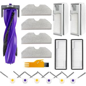 Accessories Kit for Narwal Freo X Plus Robot Vacuum Cleaner, Freo X Plus Replacement,1 Main Brush, 2 Filters, 2 Dust Bags, 4 Mop Pads, 6 Side Brushes Attachments