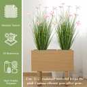 Jexine 2 Pack 3ft/35inch Artificial Outdoor Grass Plant Tall Faux Greenery Grass in Pot with Fake Pink Cosmos for Housewarming Wedding Gifts Spring Home Office Indoor Outdoor Decor