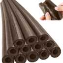Amylove 12 Pcs 3.3 Feet Foam Pipe Insulation Foam Tube Insulating Water Pipe Pool Swim Noodles Heat Preservation Pipe Covers for Tubing Outdoor Freeze Protection (Brown,1/2 Inch)