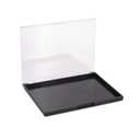 Magnetic Makeup Palette with Clear Top, 2Pack Empty Eyeshadow Pan Dispensing Storage Box with 60Pcs Adhesive Metal Stickers for DIY Cosmetics Lipstick Blush Powder-7.87X5.51Palette