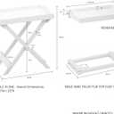 Lavish Home Folding TV Tray Table - Contemporary Side Table with Removable Tray Top for Food Serving, Meals, or Decor in Living Room, Bedroom, or Home Office (White), 22" X 12.5" X 23"