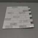 Art3d 10-Sheet Peel and Stick Backsplash Tile in White Marble, Self-Adhesive Wall Tiles Stick on Kitchen Laundry Room RV Renter - 12 x 12 Inch