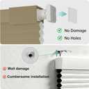 No Drill No Tools Light Filtering Cellular Shades,Cordless Blinds for Indoor Windows,Thermal Insulation Window Shades Honeycomb Blinds for Bedroom,Office,Home,Light Brown,36" w x 36" h