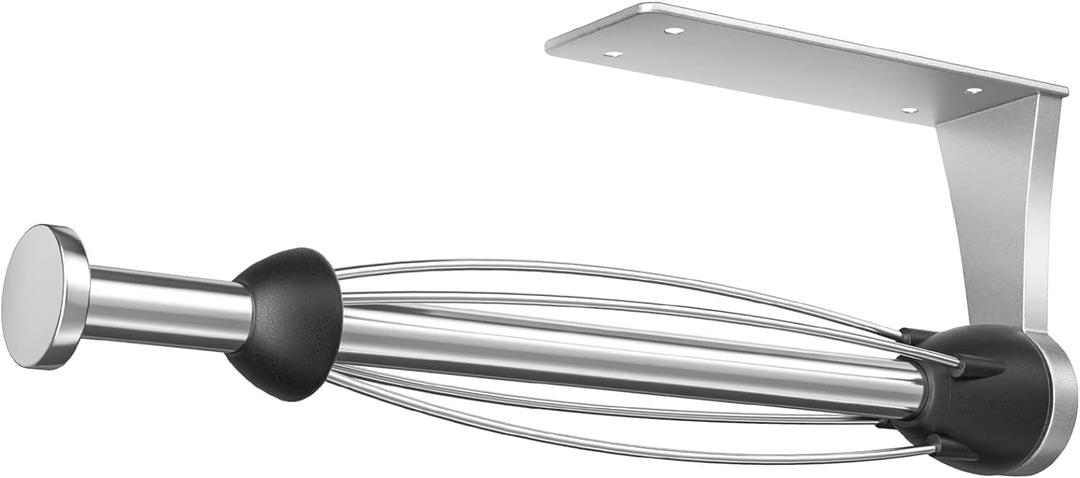 Paper Towel Holder Under Cabinet with Damping Effect, Single-Hand Operable Wall Mount Paper Towel Holder for Kitchen/Bathroom, Under Counter Self-Adhesive/Drilled Kitchen Towel Holder