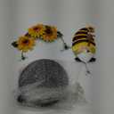 Qmetalart Sunflower Gnome Paper Towel Holder, Gnome Honey Bees Kitchen Bathroom Decor Modern Accessories Metal Farmhouse Large Paper Towel Stand for Countertops Swedish Gnome Lover Gifts