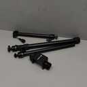 jusmo Camera Desk Mount Table Stand with 2 Auxiliary Holding Arm and Ball Head, 16.1"-33.8" Adjustable Light Stand for DSLR Camera, Ring Light, Live Streaming, Photo Video Overhead Shooting