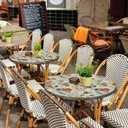 Autumn Melody Floral Round Tablecloth  Fitted Circle Table Cover with Elastic Edge, Waterproof & Washable Polyester Table Cloth for 55" to 66" Indoor/Outdoor Tables (Autumn Songbird Canvas)