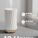 InnoGear 150ml Ceramic Oil Diffuser, Handcrafted Stone Essential Oil Diffuser Aromatherapy Diffusers Ultrasonic Cool Mist Humidifier Vaporizor with 2 Mist Modes for Room Home, White Twist Ceramic