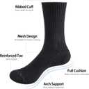 YUEDGE Women's Training Athletic Cushioned Crew Socks Moisture Wicking Cotton Womens Socks Padded Boot Socks For Women (9-11)