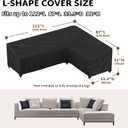 iBirdie Outdoor Patio Furniture Cover fit 112" x 87", 110" x 85", 108" x 84" L-Shaped Sectional Sofa, Waterproof Weatherproof Heavy Duty 600D Garden Cover for Outside L Shape Couch