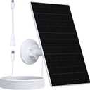 VUEBEE 7W Solar Panel for Security Camera, Solar Panel Charger Compatible with Eufycam 2C/ 2C Pro/ 2/ 2 Pro/ E20/ E40/ E, USB Solar Panel with USB-C Port, with Micro USB Connector & Rubber Plug