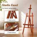 DJAR Wooden Painting Art Easel Stand for Adults, Tool-Less Assembly, Walnut