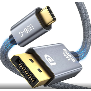 USB C to Displayport 1.4 Cable Support 8K@60Hz, 4K@144Hz, 32.4Gbps Type C to DP Cord Compatible Thunderbolt 4/3 & USB4 for iPad, MacBook Pro M1 M2/Air, Surface, iMac, XPS and More (9.9FT) 3m