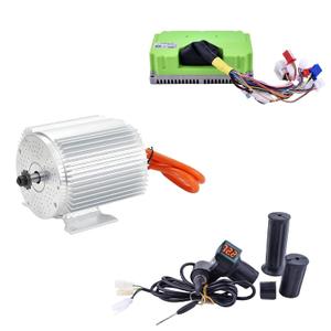 Electric DC Motor 72V 3000W Motor Kit with 48V-72V Brushless Controller and Half Twist Throttle for Go-Karts Programmable Brushless Controller with Temperature Sensing Function (72V 3000W)