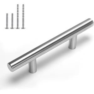 homdiy 35Pack Cabinet Handles Brushed Nickel Cabinet Hardware 3in Hole Centers Cabinet Door Handles for Kitchen Cabinets, Modern Drawer Pulls Stainless Steel Handle Pulls