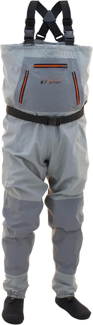 FROGG TOGGS Hellbender Breathable Waterproof Stockingfoot Fishing Chest Wader for Fishing (XX-Large, Slate/Gray)