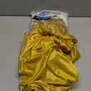 6ft Length Glitter Dark Gold Table Skirt Rectangle Tables, Wrinkle Free Pleated Ruffle Table Cloth Desk Skirting for Teacher Classroon Office Weddings Birthday Party Banquet Decorations (72" x 30" (6FT))