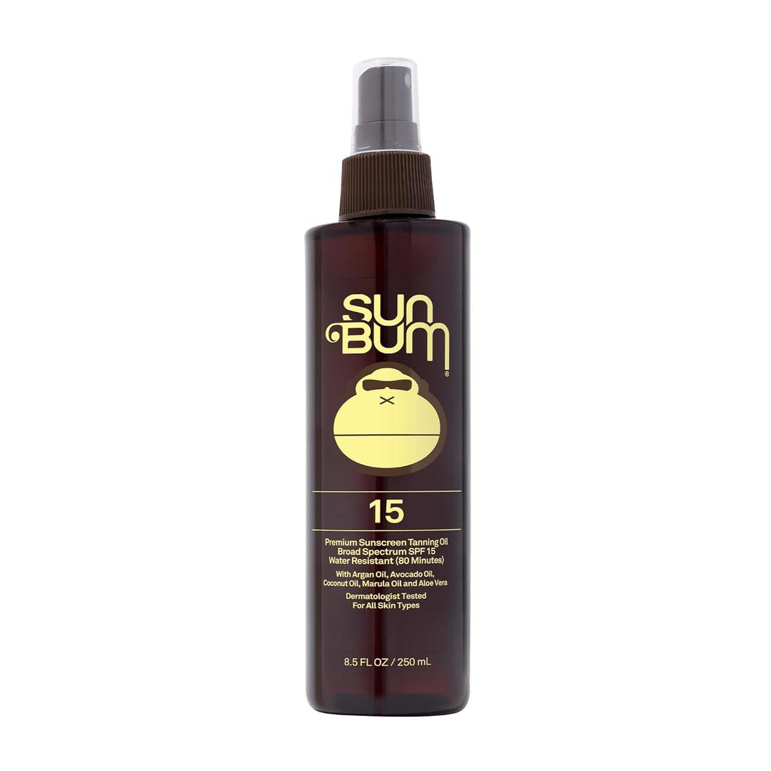Sun Bum SPF 15 Moisturizing Tanning Oil - Vegan and Hawaii 104 Act Compliant (Octinoxate & Oxybenzone Free) - Broad Spectrum Moisturizing - UVA/UVB Protection - 8.5 oz