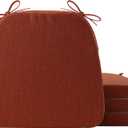 Battilo Chair Cushions for Dining Chairs with Ties, Outdoor Waterproof Kitchen Chair Pad with Non-Slip Backing, Seat Cushions with Machine Washable Removable Cover, 16"x16"x2", Set of 4, Caramel
