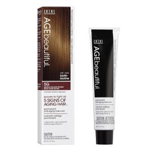 AGE beautiful Permanent Hair Color Dye Liqui Creme | 100% Gray Coverage | Anti-Aging Haircolor | Biotin for Thicker, Fuller Hair | Professional Salon Coloring (5G Medium Golden Brown) AGE beautiful Permanent Hair Color Dye Liqui Creme | 100% Gray Coverage | Anti-Aging Haircolor | Biotin for Thicker, Fuller Hair | Professional Salon Coloring (5G Medium Golden Brown)