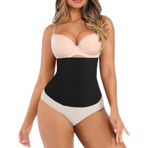Lover-Beauty Waist Trainer for Women Corset Shapewear Tummy Control Waist Cincher Postpartum Girdle Body Shaper (Large, Black)