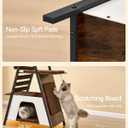 FourFurPets 72.4" Modern Cat Tower for Indoor Cats - Multi-Level Condo With Caves, Tall Tree With Scratching Board, Wooden Tower With Large Perch, Removable Pads, Rustic Brown