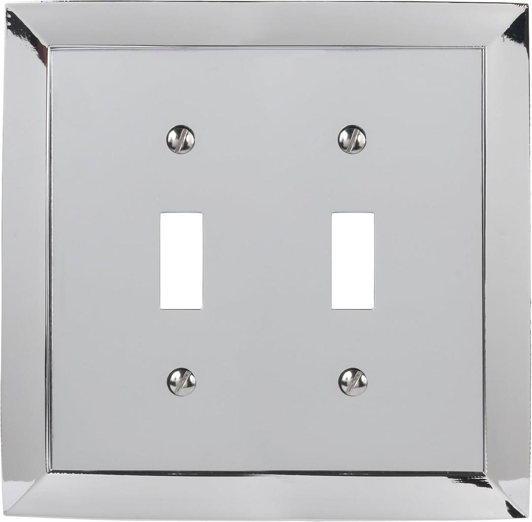 Amerelle 61TTCH Studio Double Toggle Cast Metal Wallplate in Polished Chrome