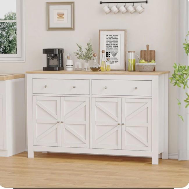 Storage & Farmhouse Style + Wood + Sturdy Structure + Kitchen & Dining