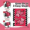 Valentines Love Hearts Welcome Mailbox Cover Magnetic Standard Size 20.5" x 18", Red Polka Dots Buffalo Plaid Stripe Decorative Post Letter Box Wrap Decor Garden Yard Outdoor Decoration