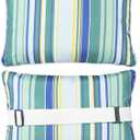 Enipate Outdoor Chaise Lounge Head Resting Pillows with Insert, Pack of 2 Water Resistant Headrest Pillows with Adjustable Strap for Pool Patio Chairs Beach Chair