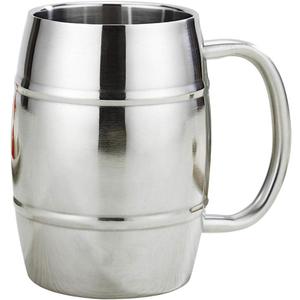 N-2 Barrel Design Double Wall Steel Beer Coffee Desk Mug,Premium Double Wall Insulated Travel Cup,Travel Tumbler Cup, 16 Ounce cup