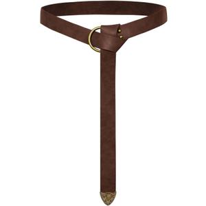 SCARLET DARKNESS Medieval Leather Belt Renaissance Accessory Pirate Viking Belt for Men Women