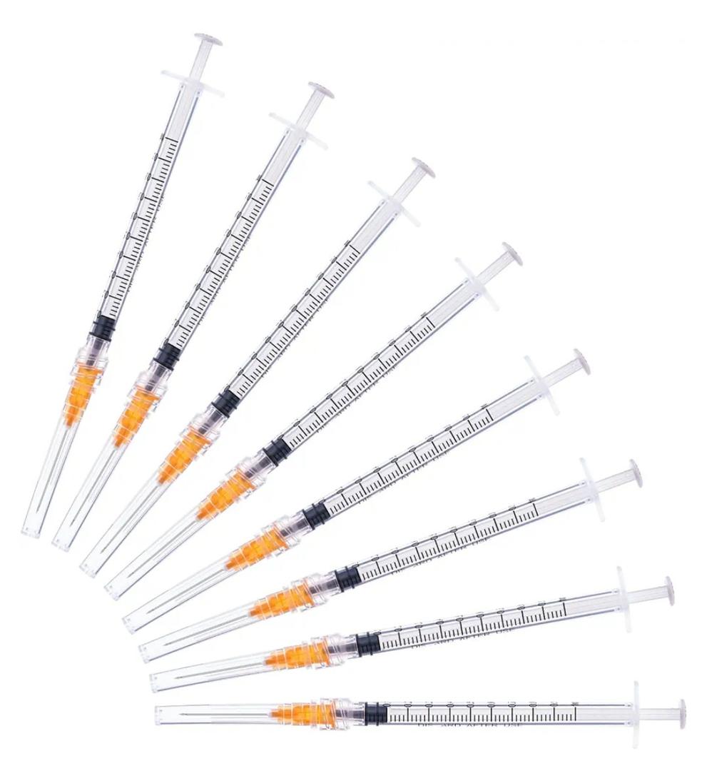 Disposable 1ml syringe with 25G 1inch Lab Supplies, Individually Packaged 50Pack