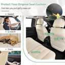 Car Seat Covers, Nappa Leather Car Seat Covers, Waterproof Automotive Seat Covers with Airbag Compatible, Universal Car Seat Protector Fit for Most SUV Sedans Trucks (Light Beige, Full)
